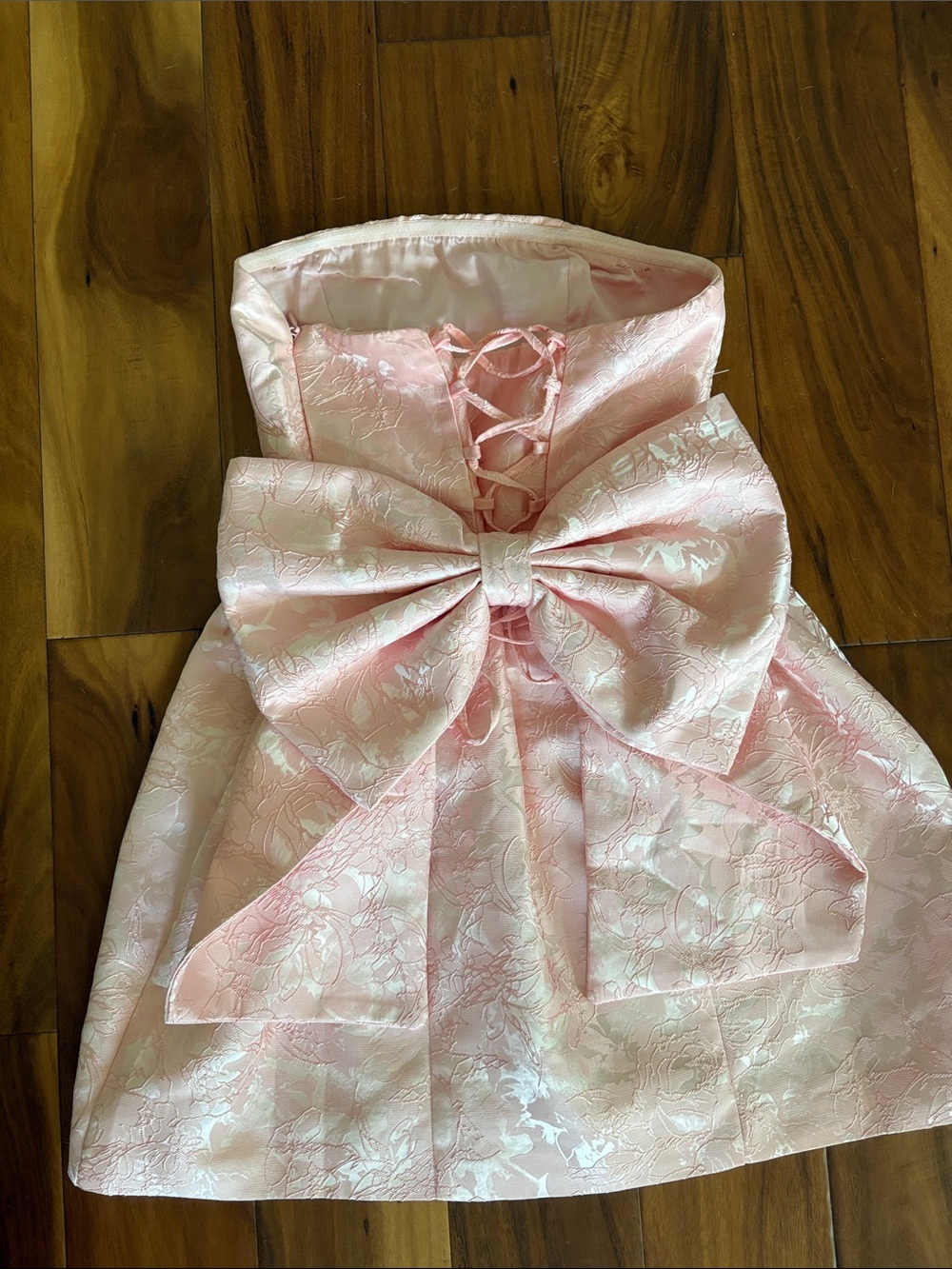 Babyboo ELENORA MINI DRESS BLUSH Bow Back Corset Size Small - Picture 6 of 11